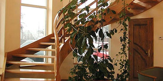Individual and unique wooden stair design
